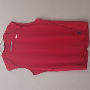 Nike Pro DRI-FIT Fitted Tank Top-XL-Red